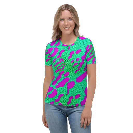 Electric Scale on a Women's Crew Neck T-Shirt