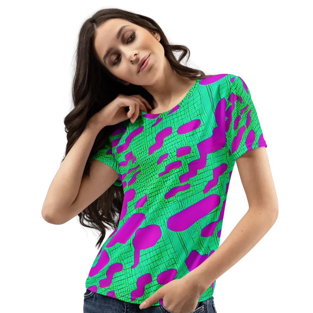 Electric Scale on Women's Crew Neck T-Shirt — Left Front