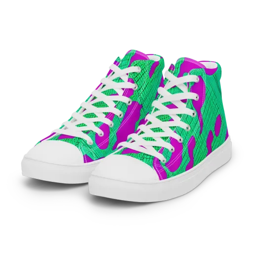 Electric Scale on a Women's High Top Canvas Shoes
