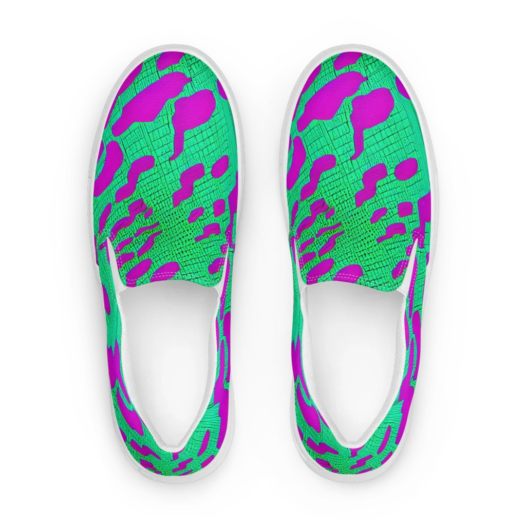 Electric Scale on Men's Slip-On Canvas Shoes — Front