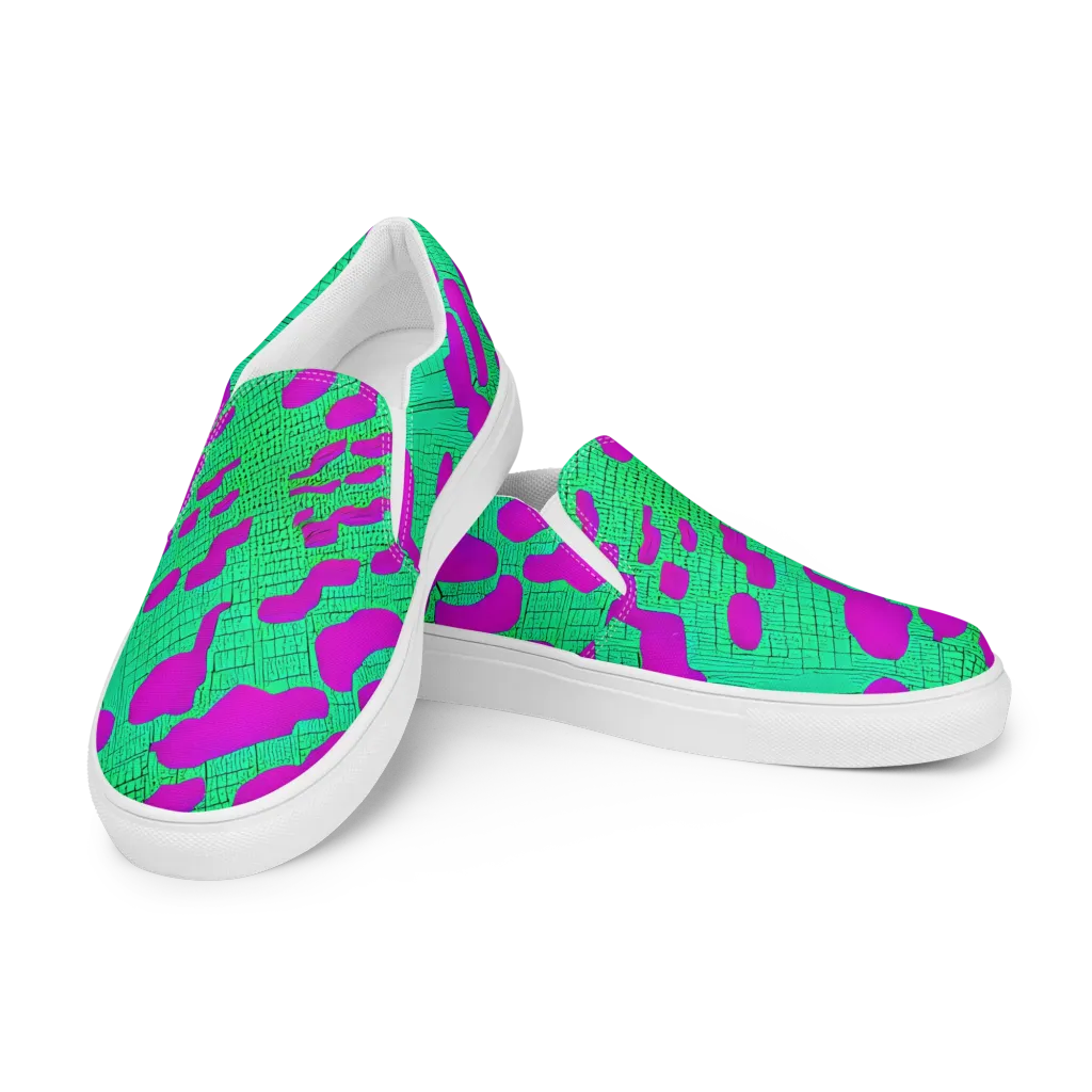 Electric Scale on Men's Slip-On Canvas Shoes — Left Front