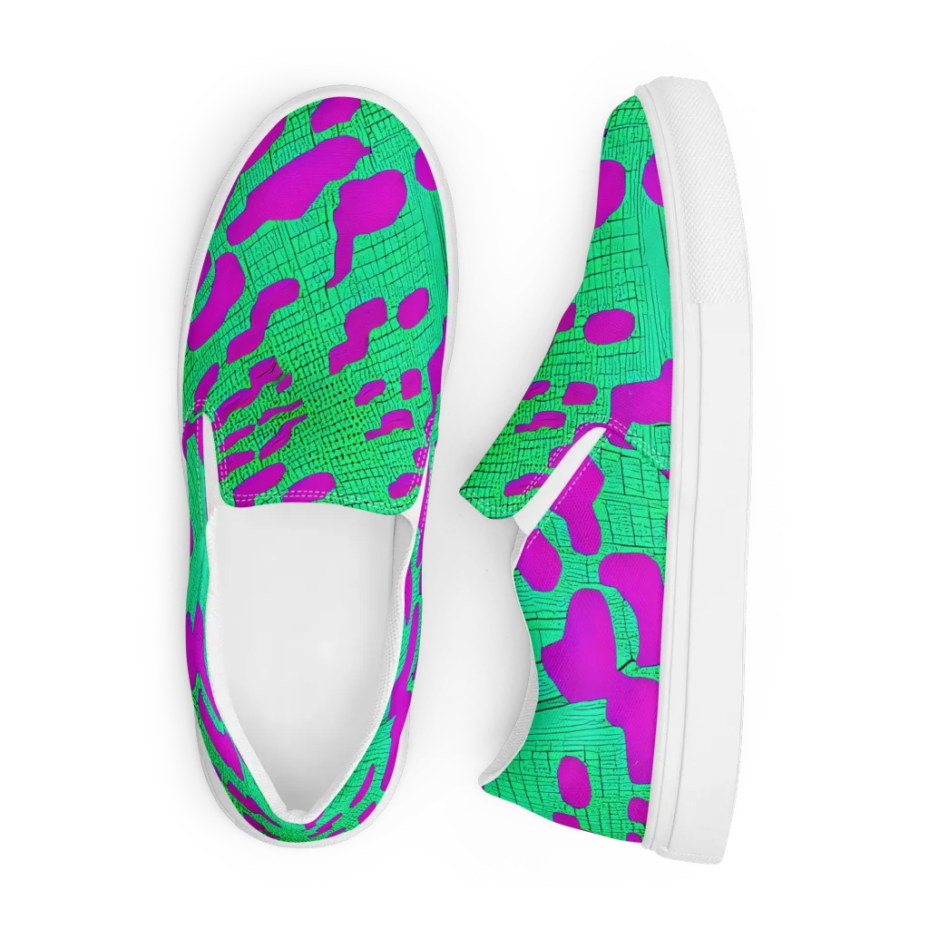 Electric Scale on Men's Slip-On Canvas Shoes — Front