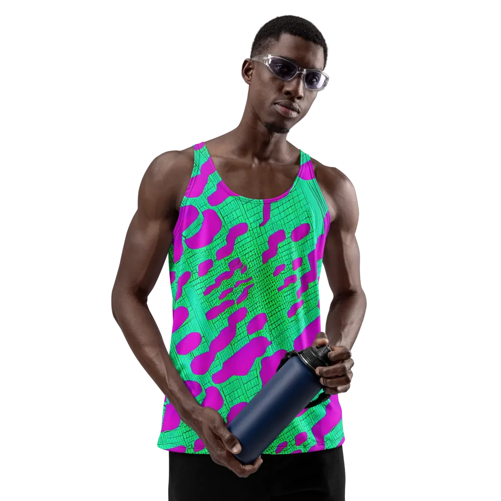 Electric Scale on Men's Tank Top — Front