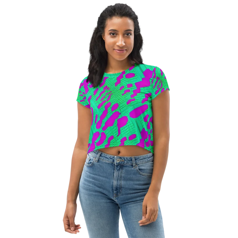 Electric Scale on Crop Tee — Front
