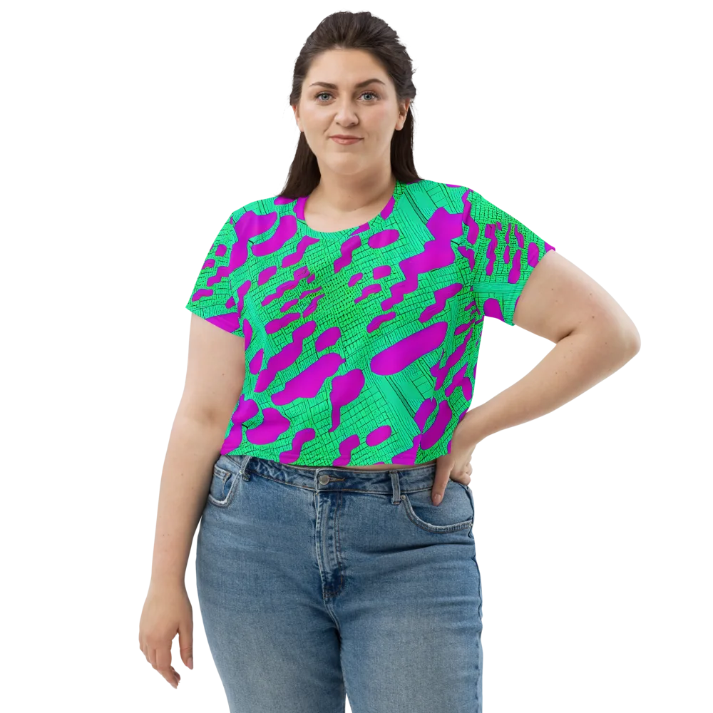 Electric Scale on Crop Tee — Front