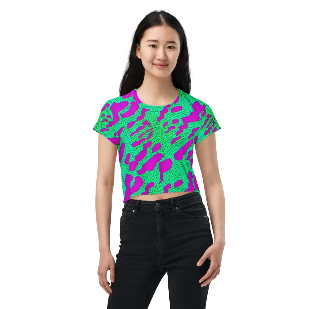 Electric Scale on Crop Tee — Front