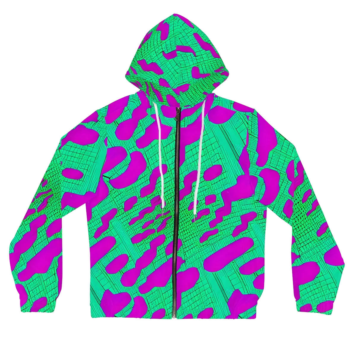 Electric Scale on Women's Full-Zip Hoodie — Front
