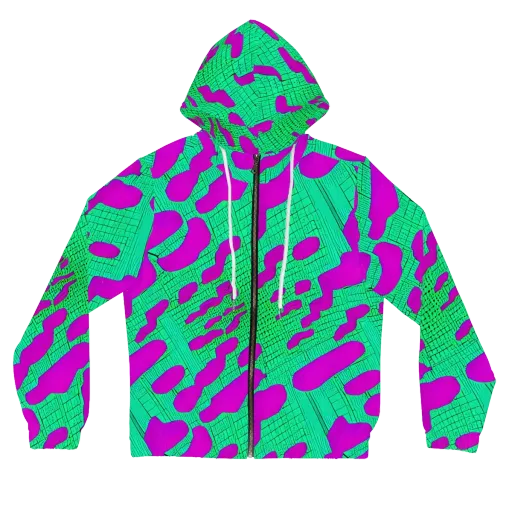 Electric Scale on a Women's Full-Zip Hoodie
