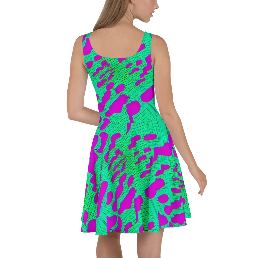 Electric Scale on Skater Dress — Back