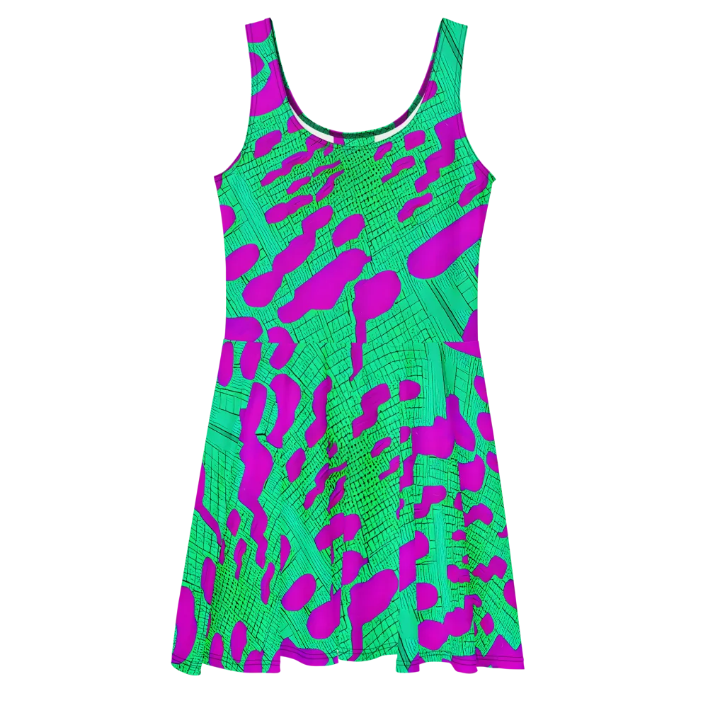 Electric Scale on Skater Dress — Front
