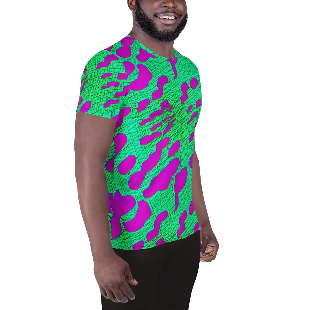 Electric Scale on Men's Athletic T-Shirt — Right