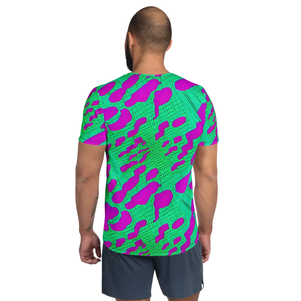Electric Scale on Men's Athletic T-Shirt — Back