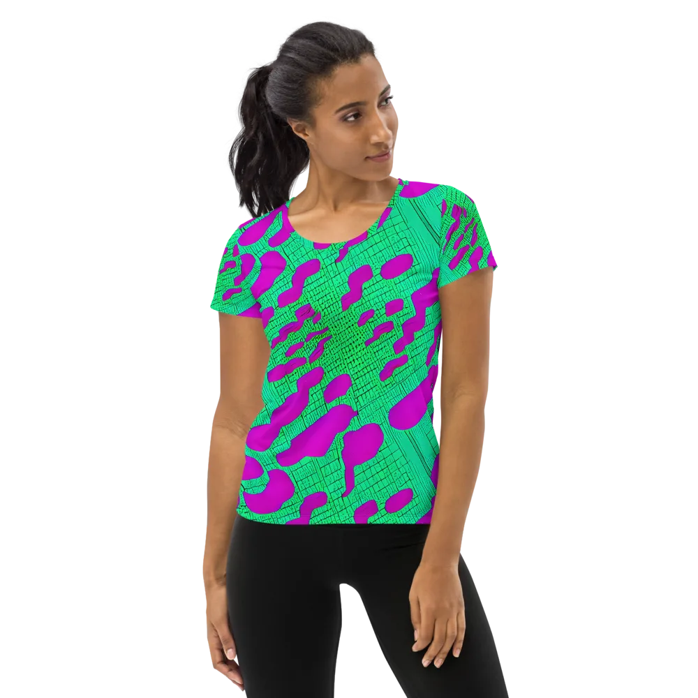 Electric Scale on Women's Athletic T-Shirt — Front