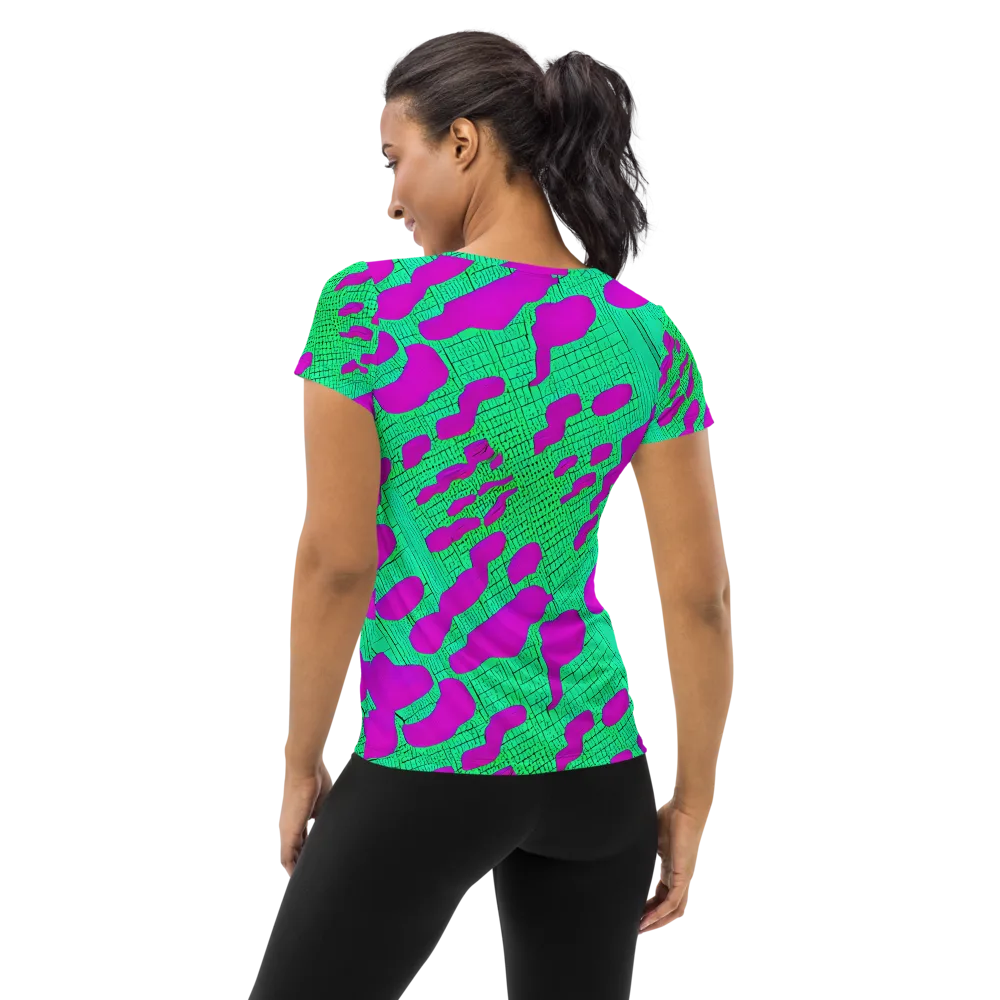 Electric Scale on Women's Athletic T-Shirt — Back
