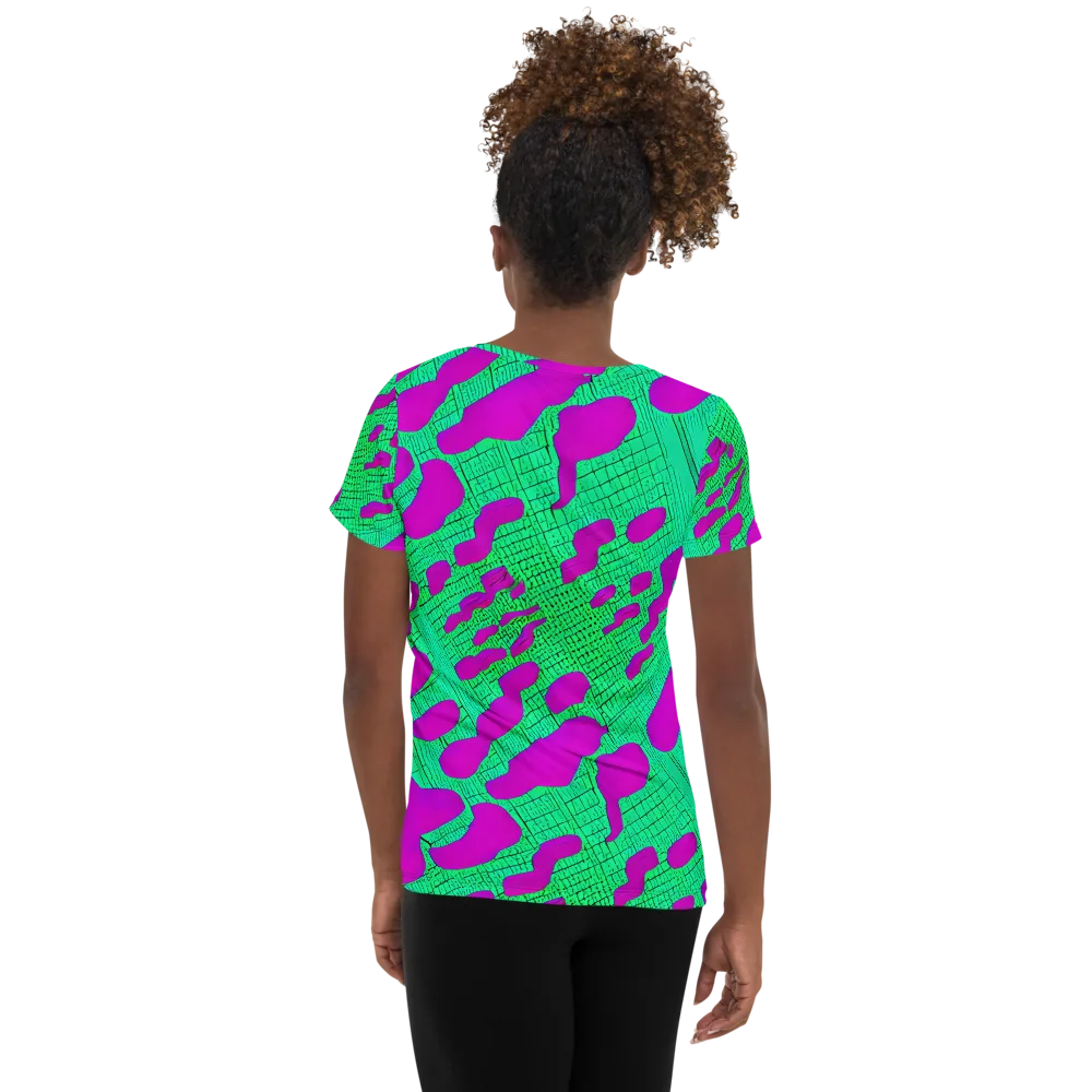 Electric Scale on Women's Athletic T-Shirt — Back