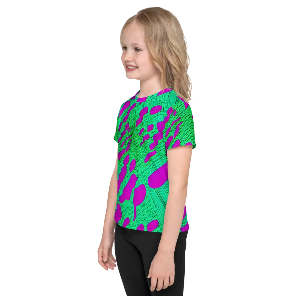 Electric Scale on Kids Crew Neck T-Shirt — Left