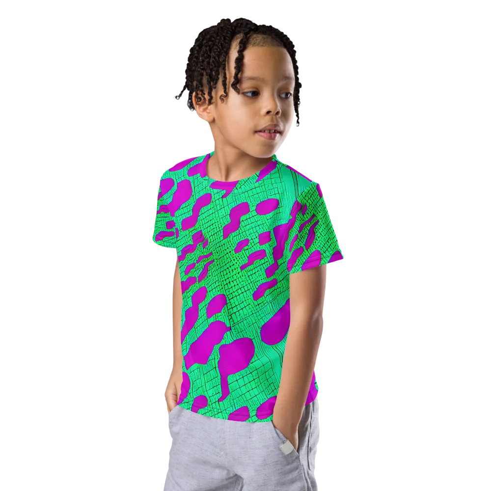 Electric Scale on Kids Crew Neck T-Shirt — Left Front