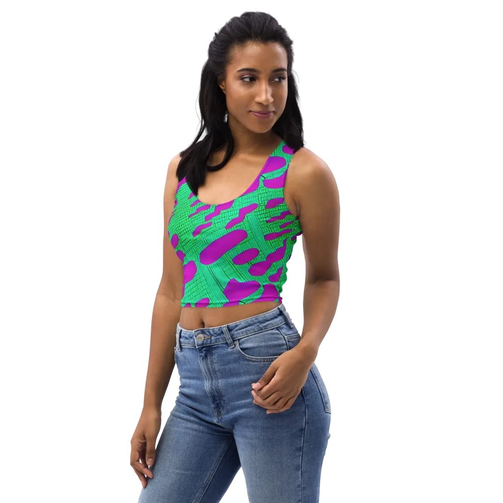 Electric Scale on Crop Top — Left Front