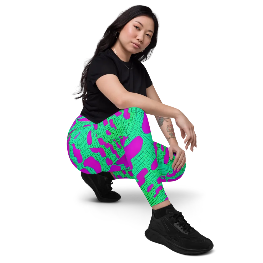 Electric Scale on Leggings with Pockets — Right Front