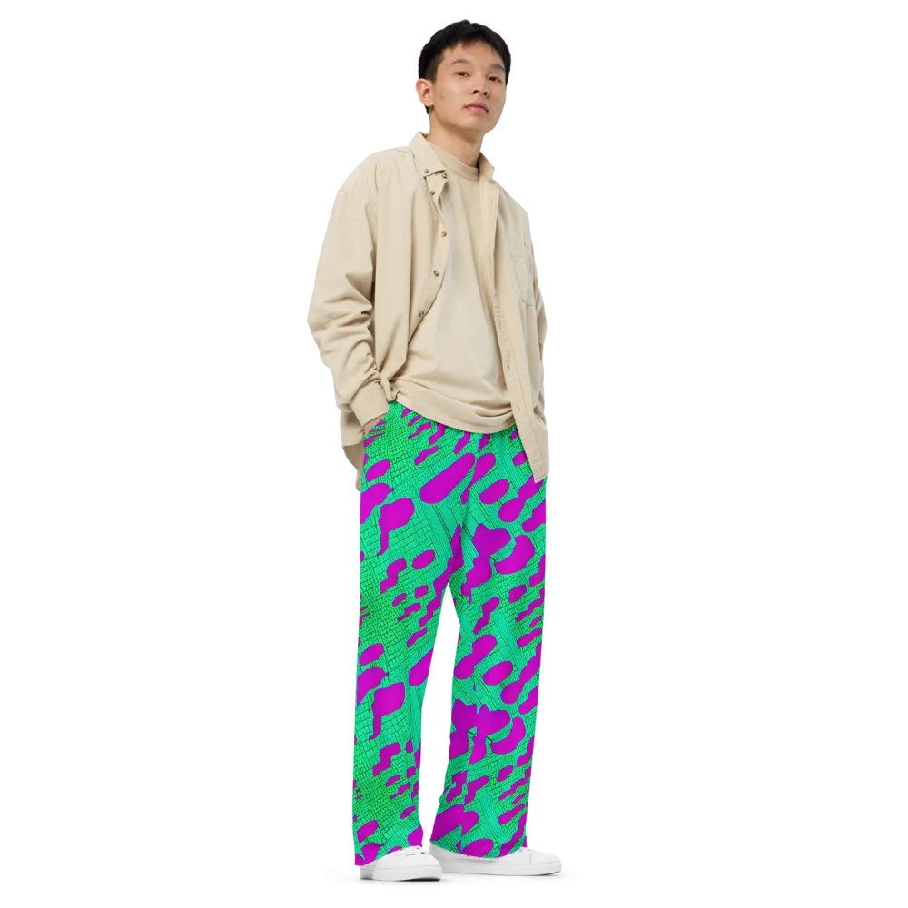 Electric Scale on Wide-Leg Pants — Right Front