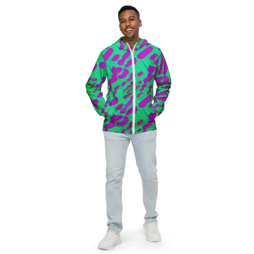 Electric Scale on a Men's Windbreaker