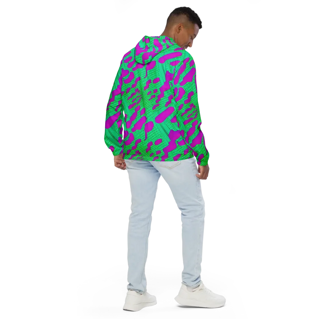 Electric Scale on Men's Windbreaker — Back
