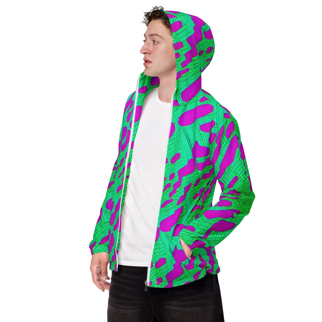 Electric Scale on Men's Windbreaker — Left Front