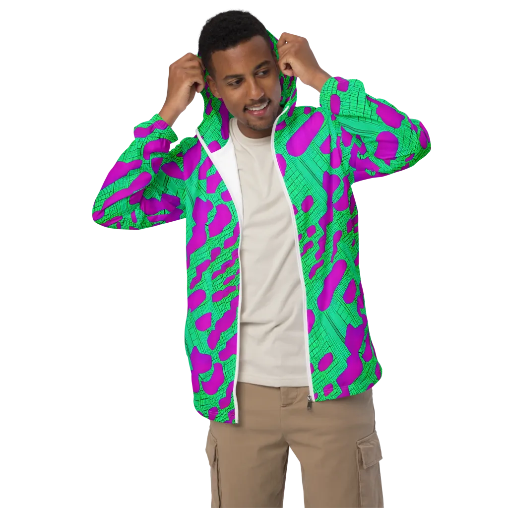 Electric Scale on Men's Windbreaker — Front