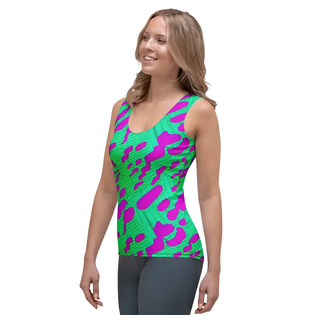 Electric Scale on Women's Tank Top — Left Front