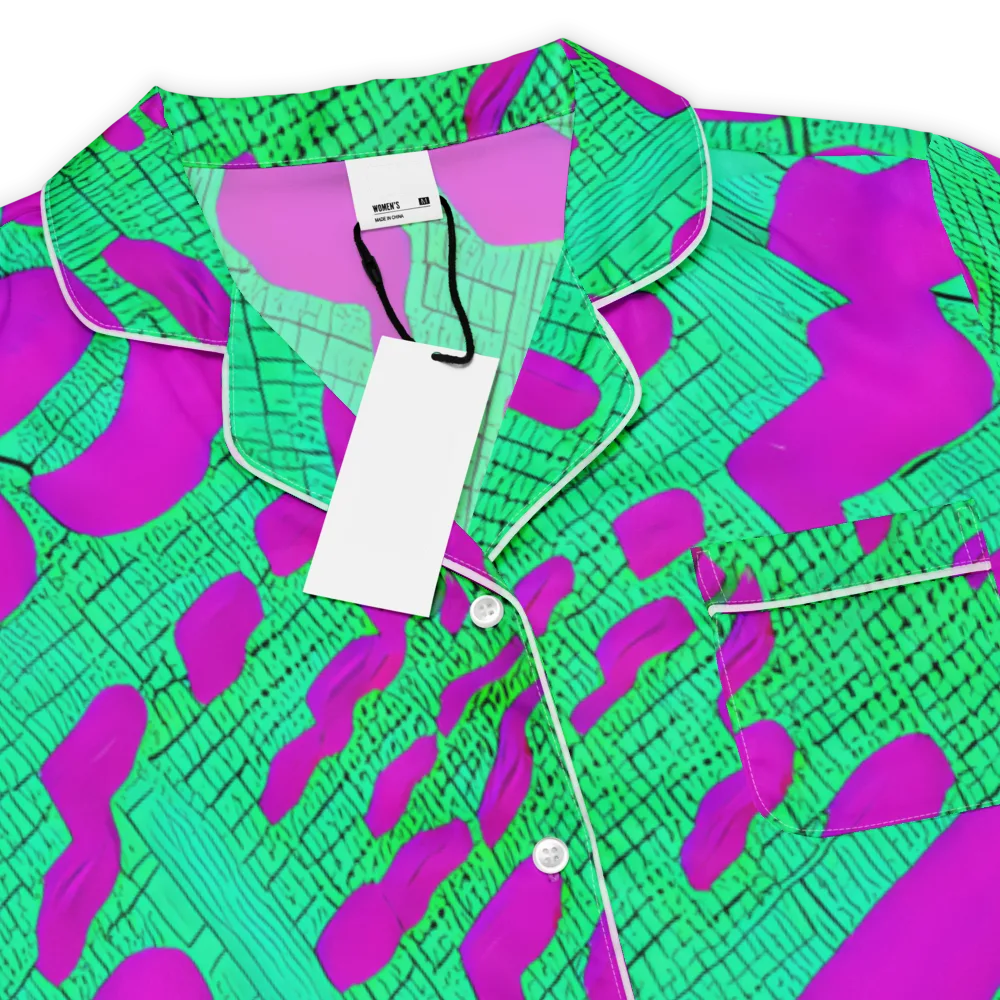 Electric Scale on Women's Short Sleeve Pajama Top — Product details