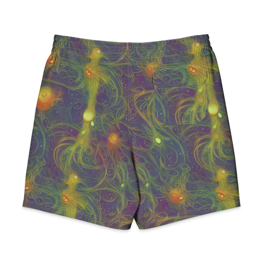 Bioluminal Garden on Men's Board Shorts — Back