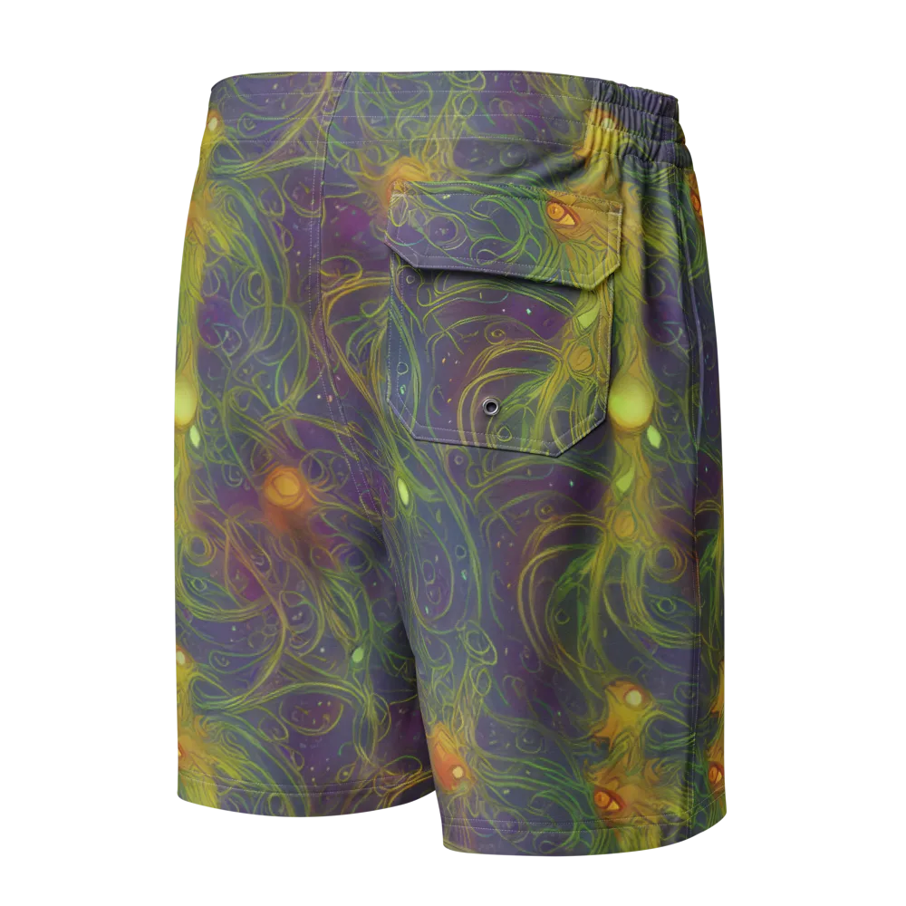 Bioluminal Garden on Men's Board Shorts — Back