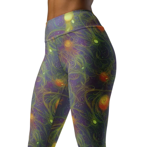 Bioluminal Garden on a Yoga Leggings