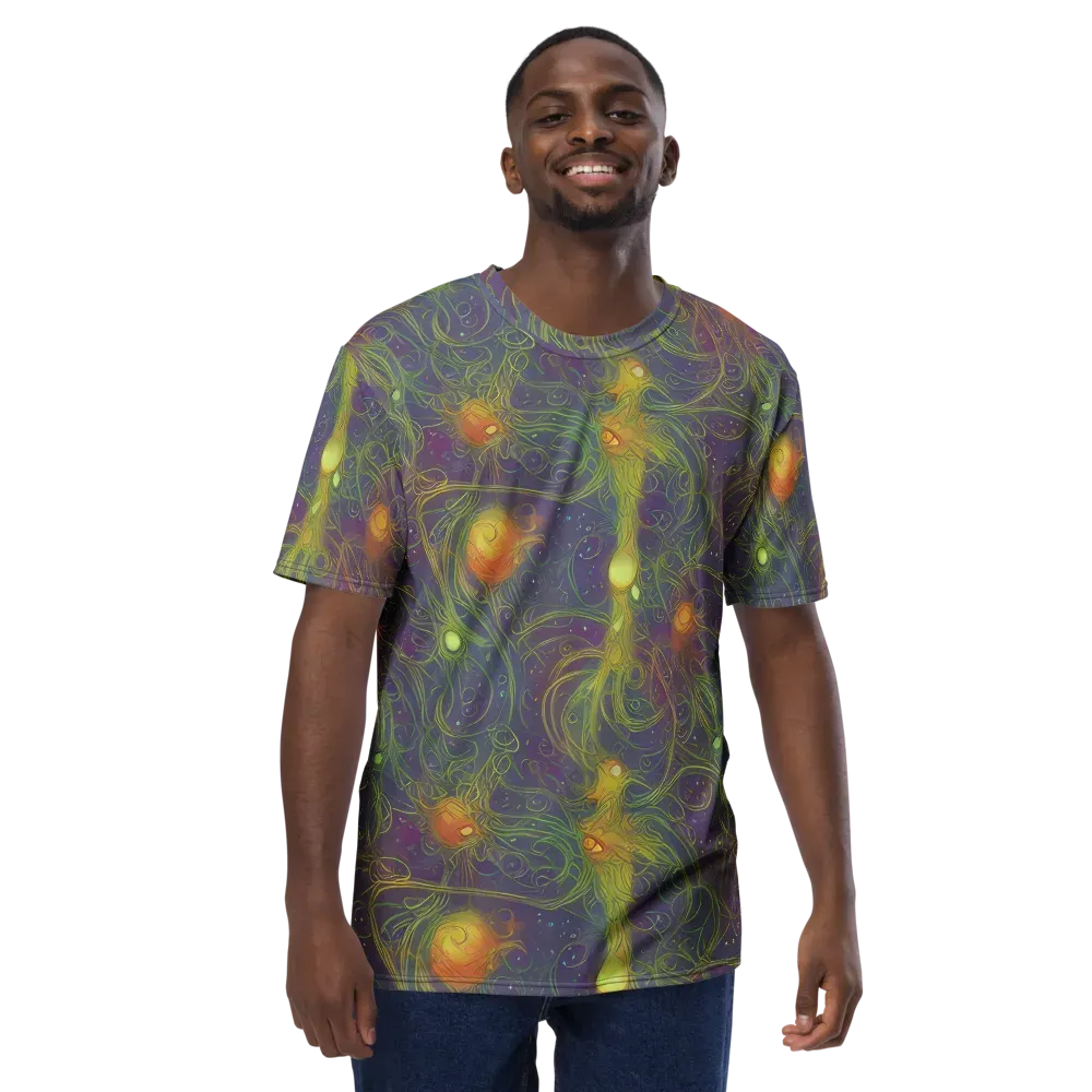 Bioluminal Garden on Men's Crew Neck T-Shirt — Front