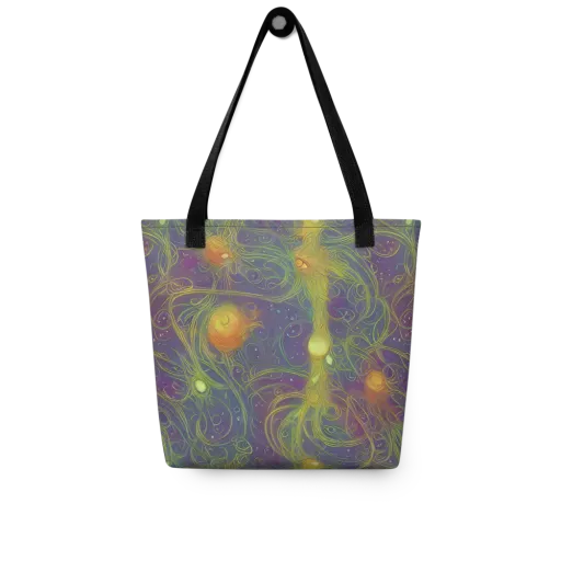 Bioluminal Garden on a Tote Bag