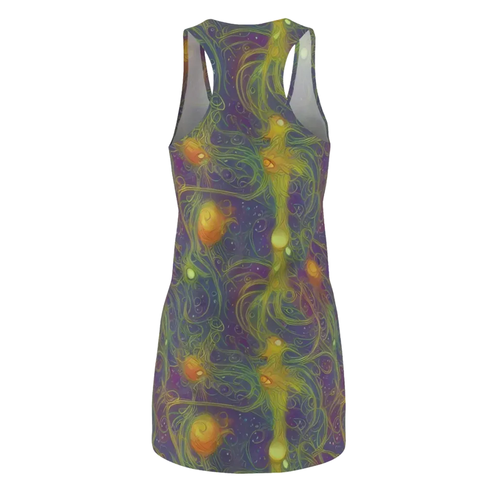 Bioluminal Garden on Racerback Dress — Back