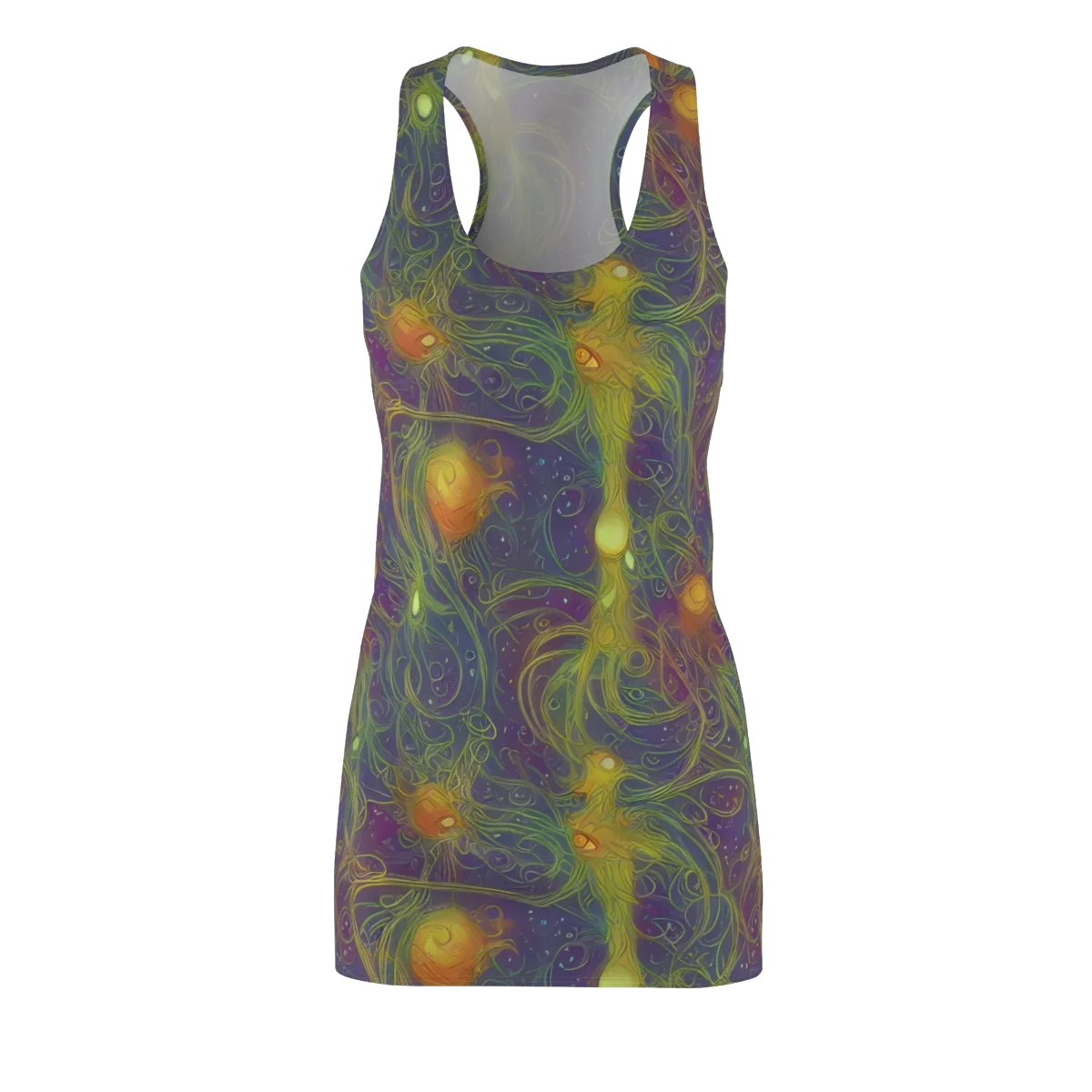 Bioluminal Garden on Racerback Dress — Front