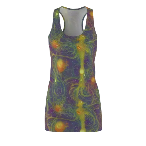 Bioluminal Garden on a Racerback Dress