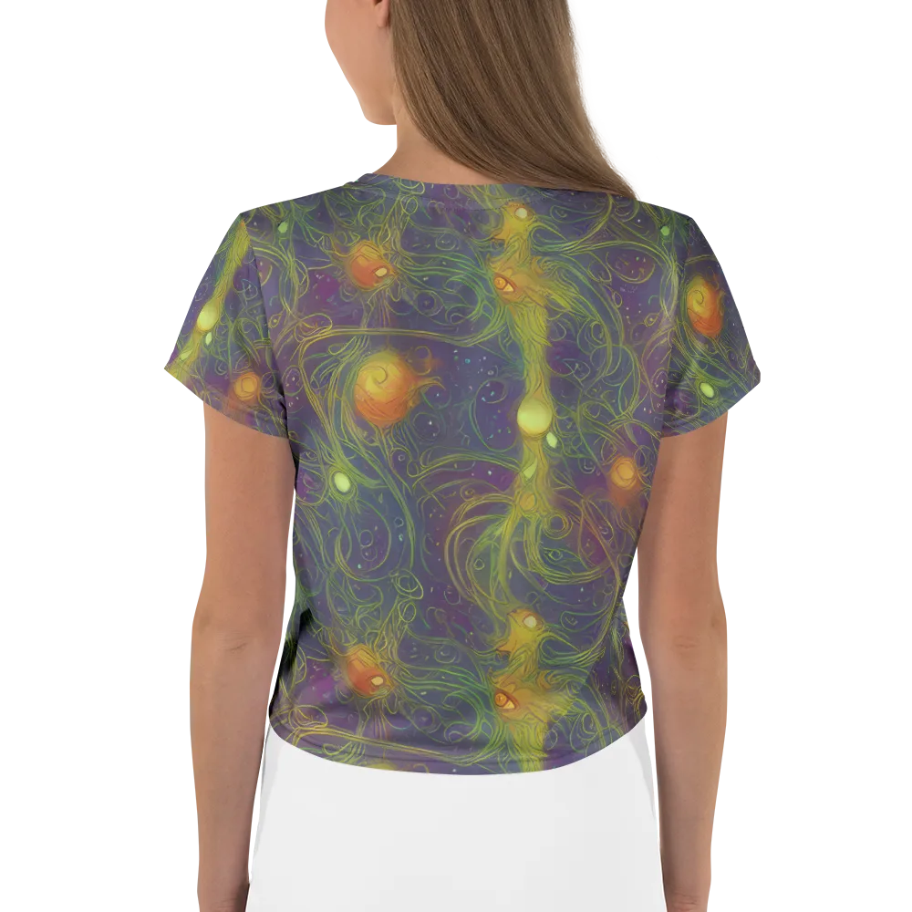 Bioluminal Garden on Crop Tee — Back