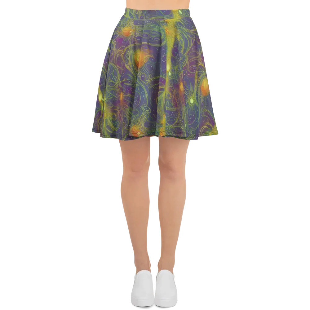 Bioluminal Garden on Skater Skirt — Front