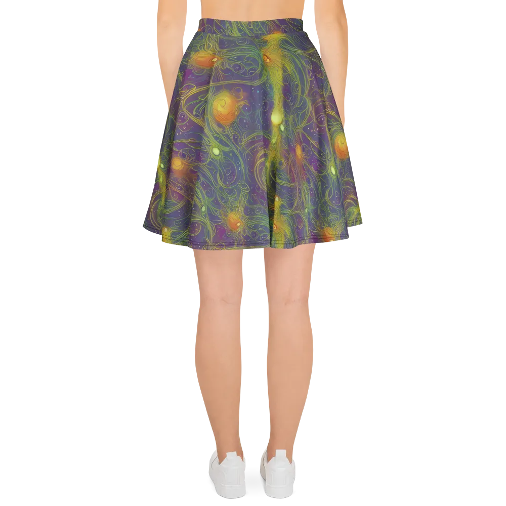 Bioluminal Garden on Skater Skirt — Back