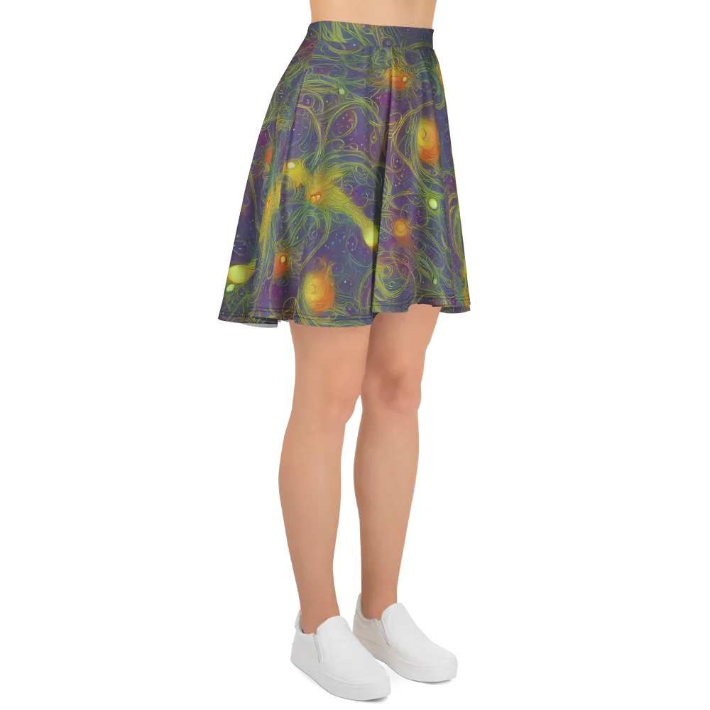 Bioluminal Garden on Skater Skirt — Right