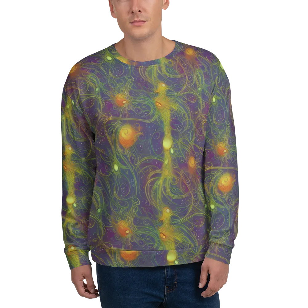 Bioluminal Garden on Sweatshirt — Front