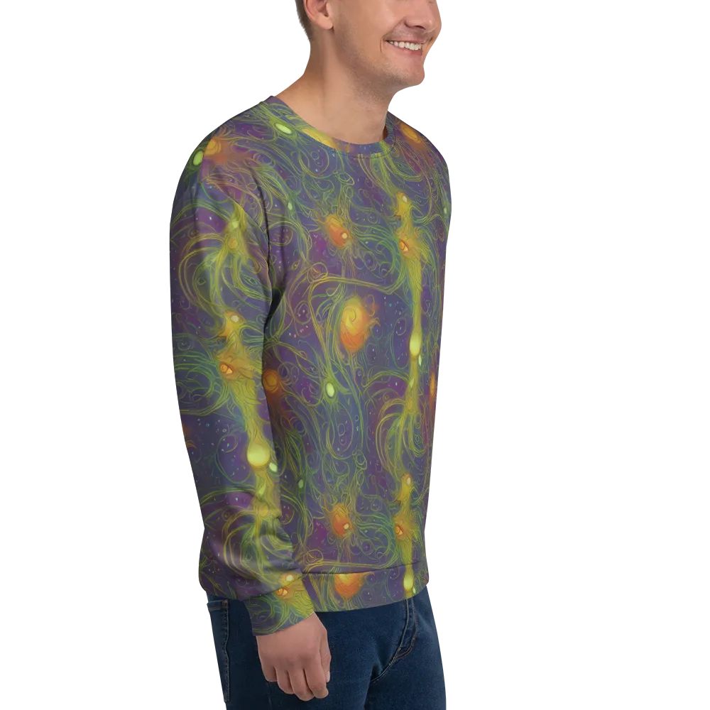 Bioluminal Garden on Sweatshirt — Right Front