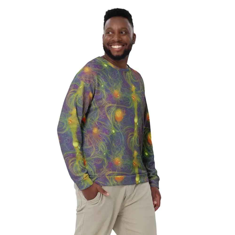 Bioluminal Garden on Sweatshirt — Front