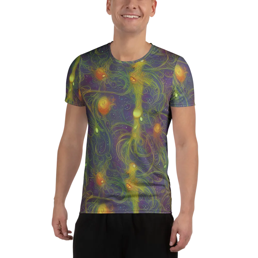 Bioluminal Garden on Men's Athletic T-Shirt — Front