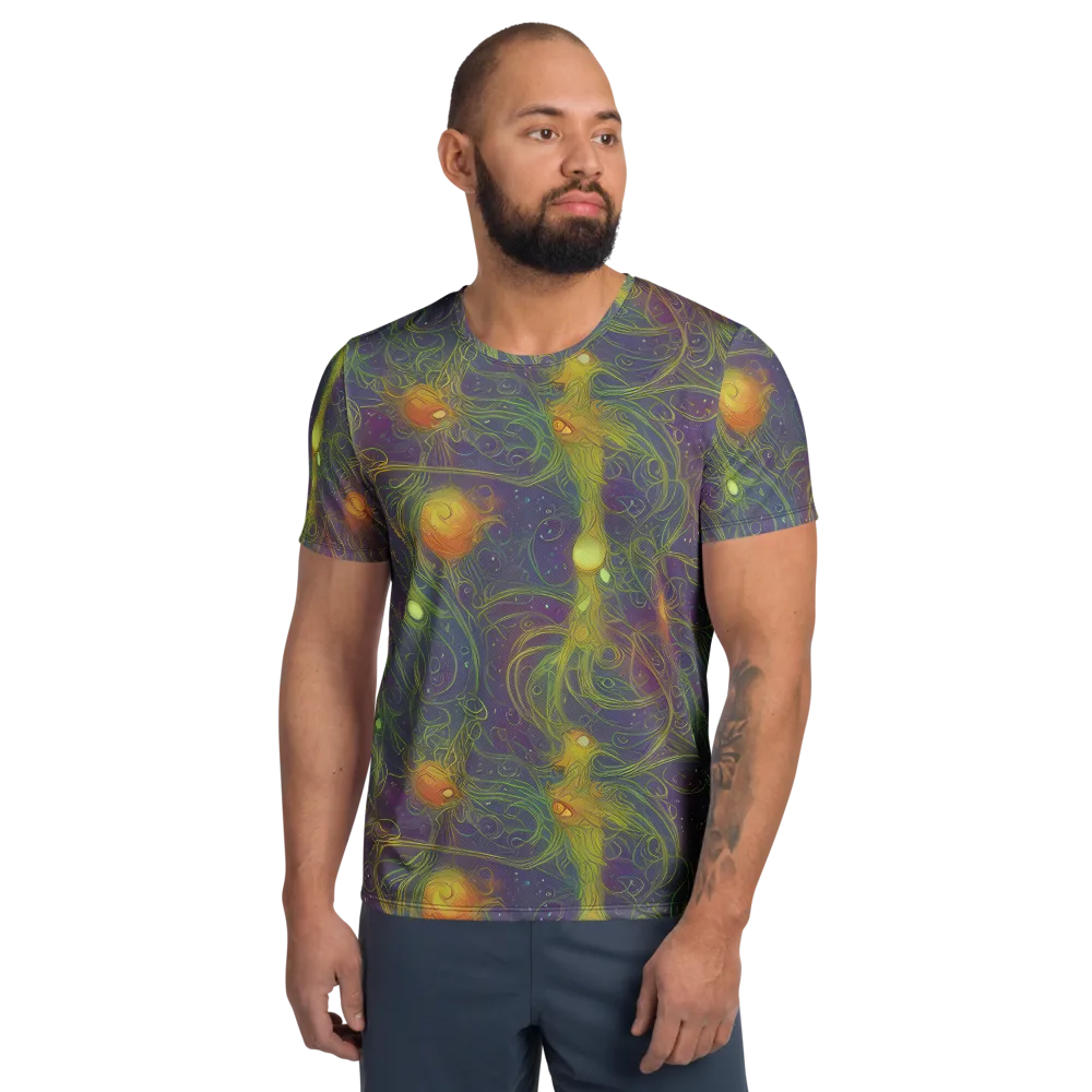 Bioluminal Garden on Men's Athletic T-Shirt — Front