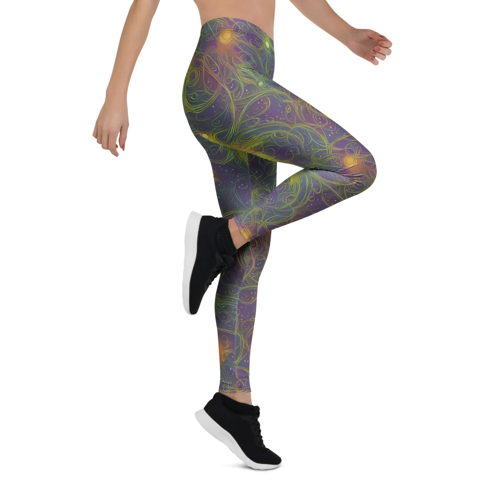 Bioluminal Garden on Leggings — Right