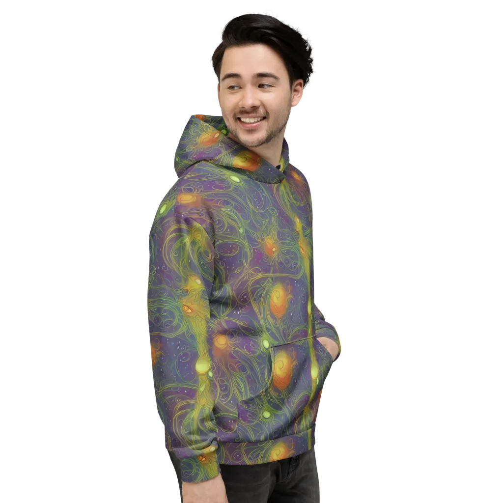 Bioluminal Garden on Hoodie — Right