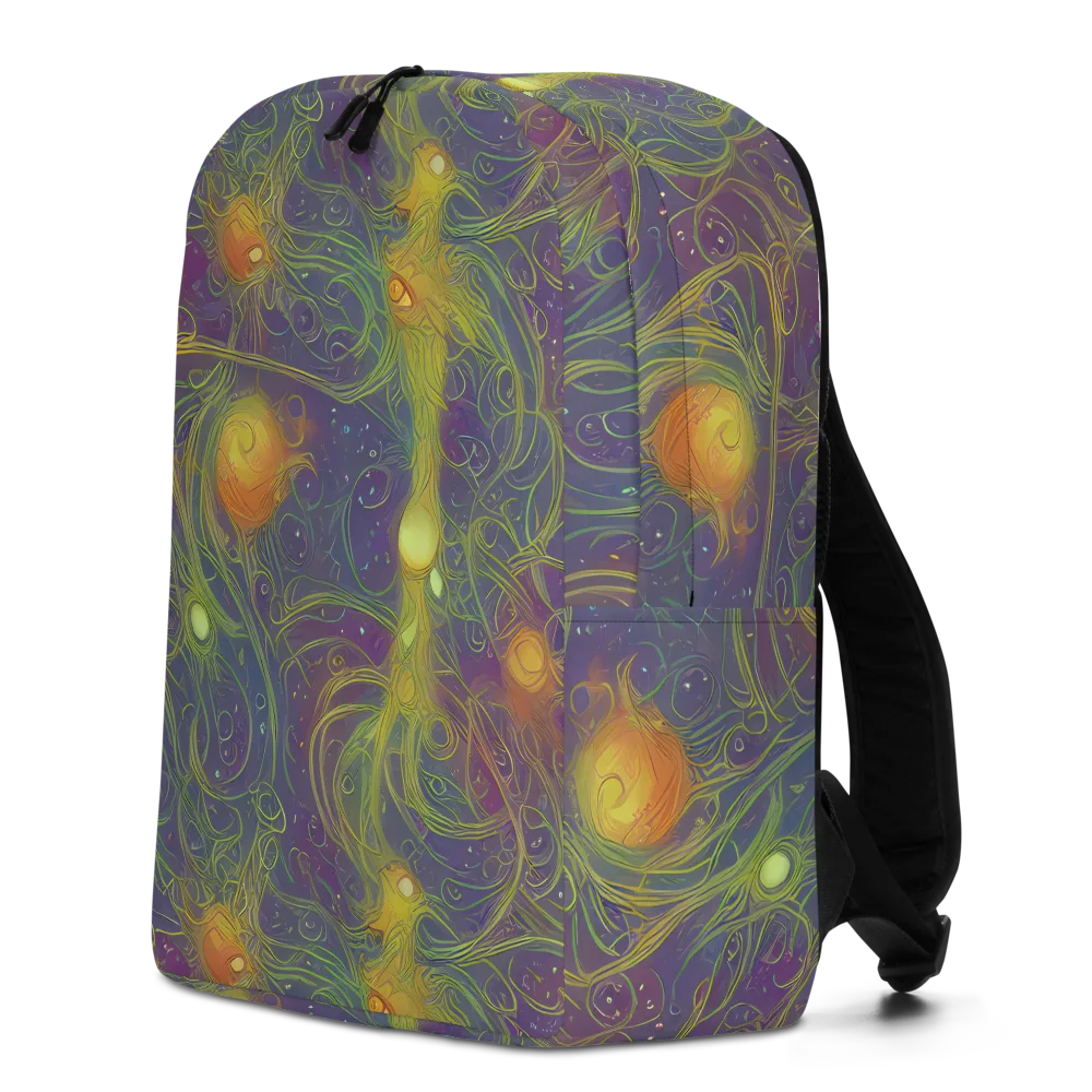 Bioluminal Garden on Minimalist Backpack — Left